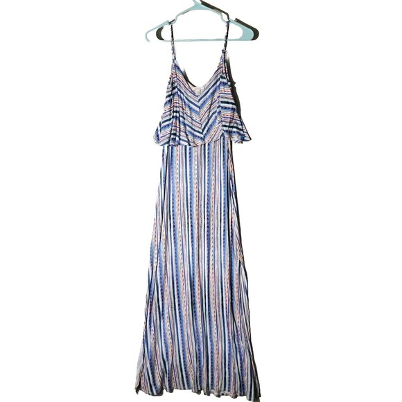 Ella Moss Bondi Maxi Dress Versatile Casual Chic Goddess Vibes Slimming Stripes - Picture 1 of 15